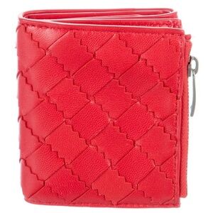 Bottega Veneta Intrecciato Weave Leather Compact Wallet